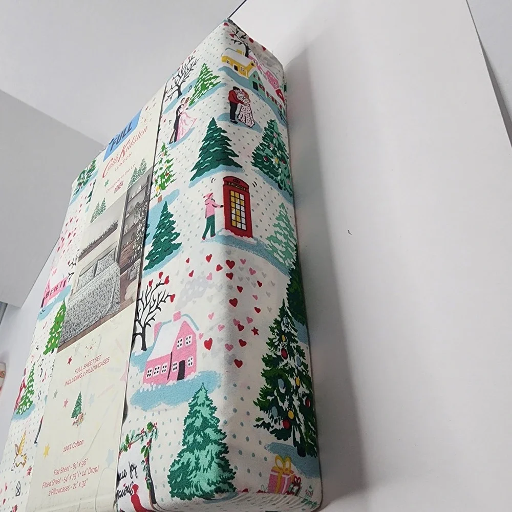 Cath Kidston London Shine Bright Cream FULL 4 Pc Sheet Set 100% Cotton *NEW*